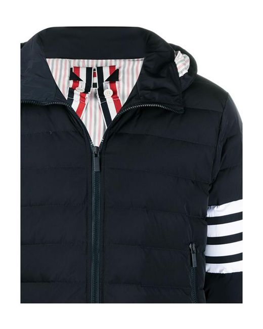 Thom Browne Blue 4-Bar Padded Jacket for men