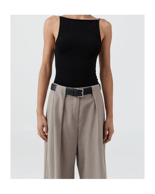 St. Agni Black Backless Camisole Top
