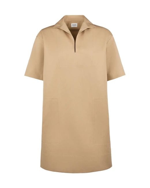 Tod's Natural Short-Sleeved Dress
