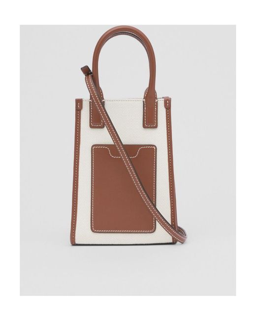 Burberry White Tb Phone Tote Bag