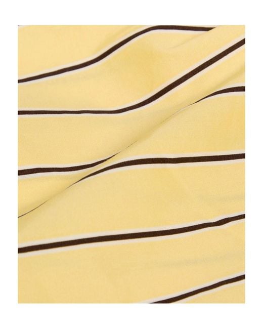 Staud Metallic Stripe Off-The-Shoulder Dress
