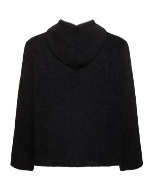 Our Legacy Black Zippered Hooded Long-Sleeved Sweatshirt for men