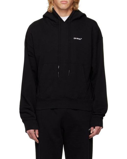 Off-White c/o Virgil Abloh Black Caravaggio Print Hooded Sweatshirt for men