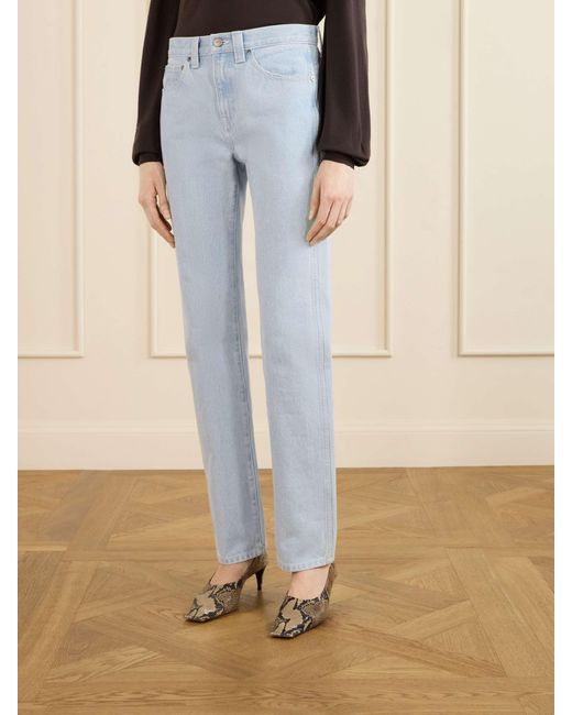 Khaite Blue Straight-Leg Jeans
