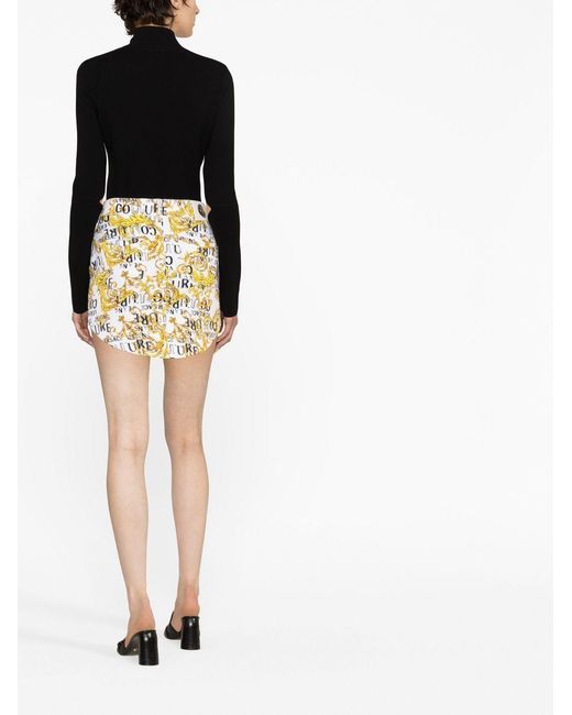 Versace Jeans Metallic Printed Skirt