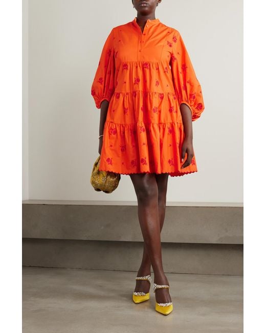 Erdem Red Laminated Dress
