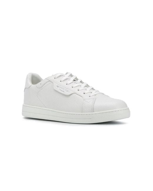 Michael Kors White Keating Lace-Up Sneakers for men