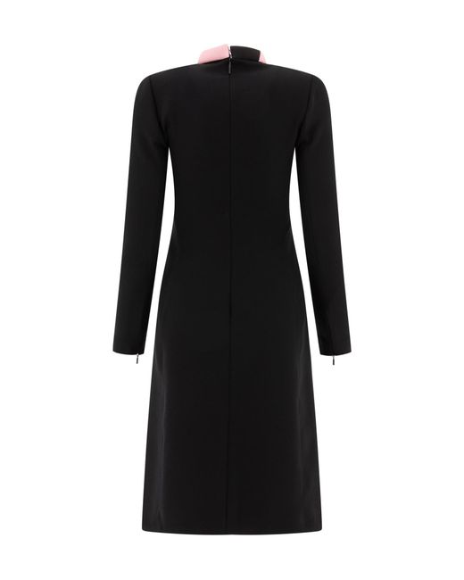 ワンピース EMILIO PUCCI - Dress with contrasting collar Emilio Pucci Dress With Contrasting Collar in Black | Lyst