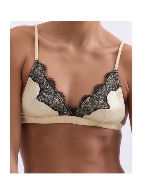 ROTATE BIRGER CHRISTENSEN Natural Lace Trim Bralette