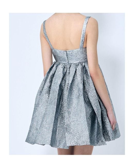 CECILIE BAHNSEN Blue Onique Flare Dress