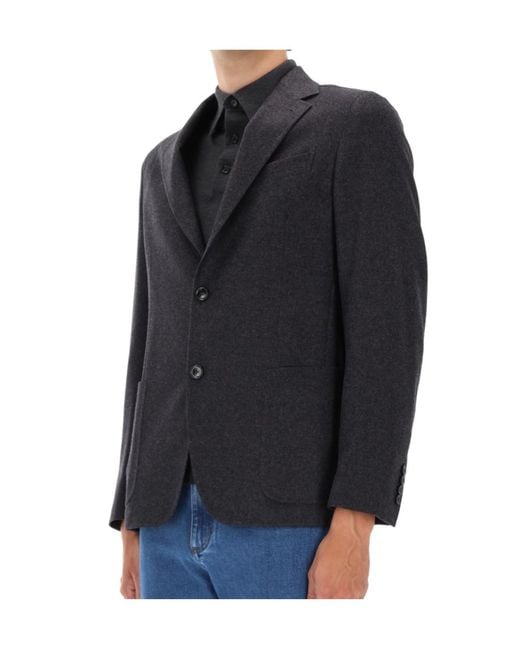 Zegna Blue Long Sleeve Single-Breasted Jacket for men