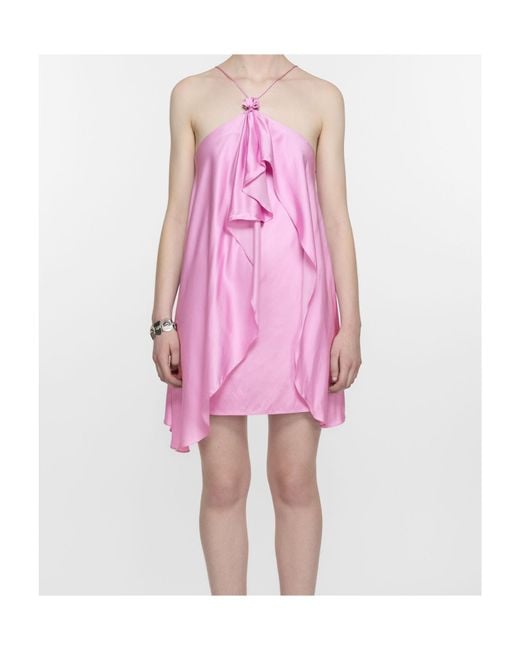 Acne Pink Halter Mini Dress