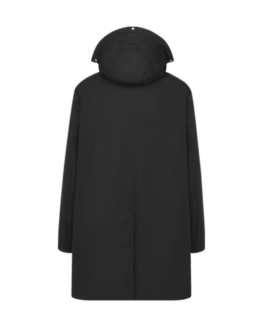 Dior Black Homme Collared Trench Coat for men
