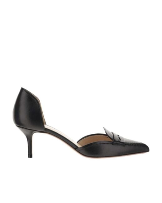 Francesco Russo Black Pointed Toe Pumps