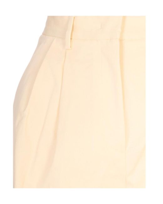 Fabiana Filippi Natural Casual Trousers With Belt Loops