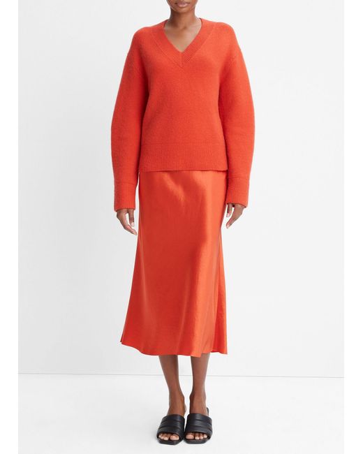Vince Red Long-Sleeved Sweater
