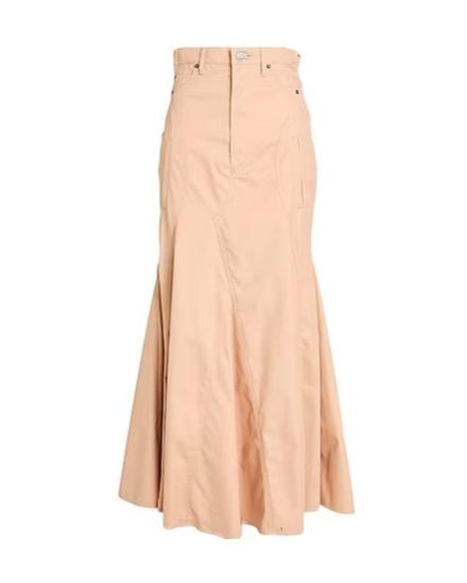 Burberry Pink Solid Color Flared Skirt