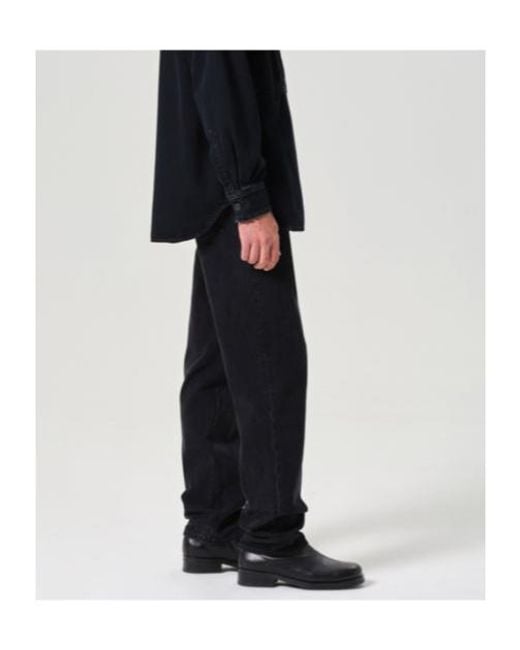Agolde Black Waldon Straight-Leg Jeans for men