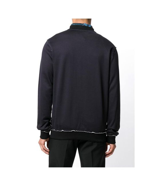 Dolce & Gabbana Blue Round-Collar Long-Sleeve Hoodie for men