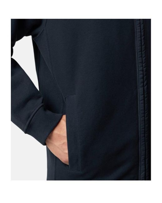Stone Island Blue Compass Patch Zip-Up Hoodie for men