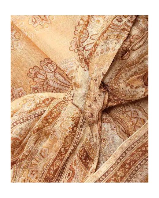Zimmermann Natural Cut-Out Paisley Mini Dress