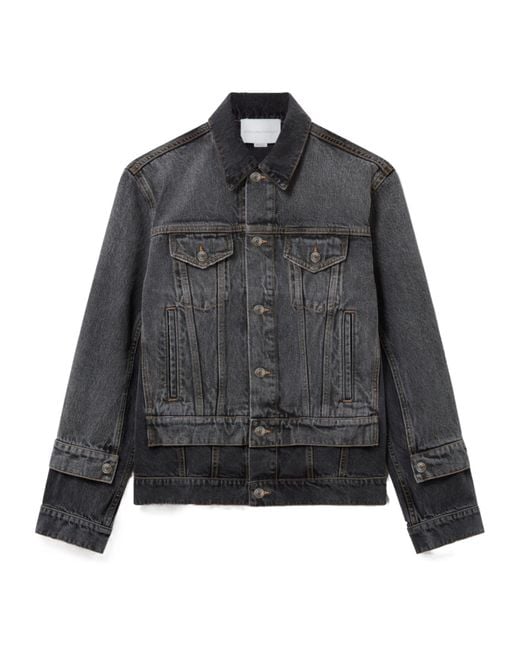 Stella McCartney Gray Tonal Paneled Denim Jacket