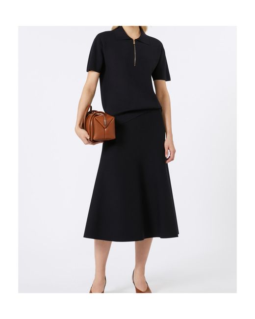 Max Mara Black Studio Giusy Flared Skirt
