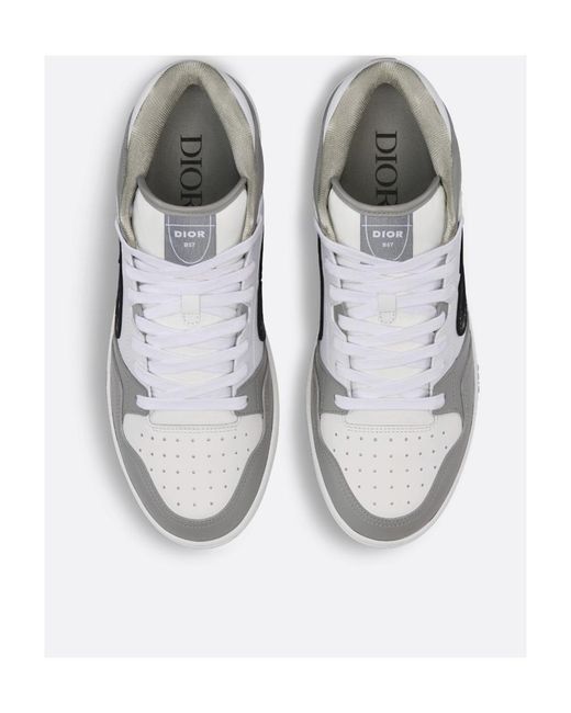 Dior White Homme B57 Mid-Top Sneakers for men