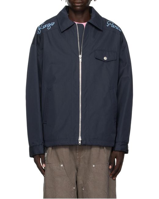 KENZO Blue Paris Embroidered Jacket for men
