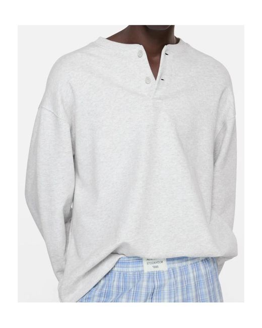 Acne White Logo-Embroidered Sweatshirt for men