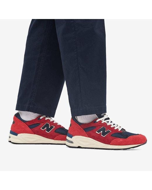 New Balance Red Low-Cut Casual Sneakers for men