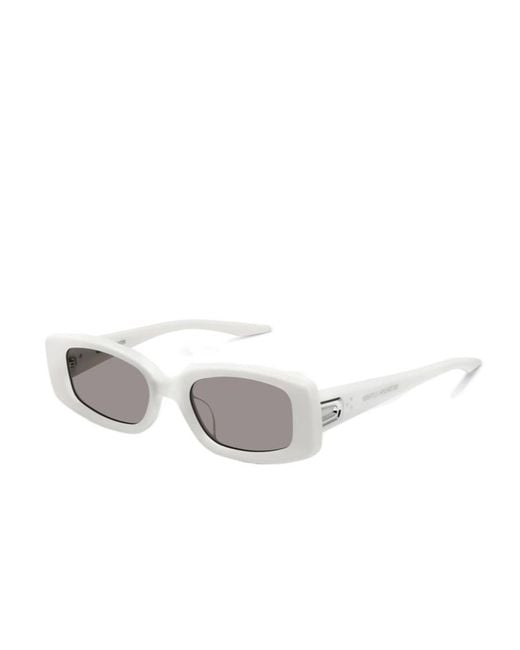 Gentle Monster White Geometric Sunglasses
