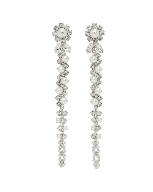 Simone Rocha White Drip Earrings
