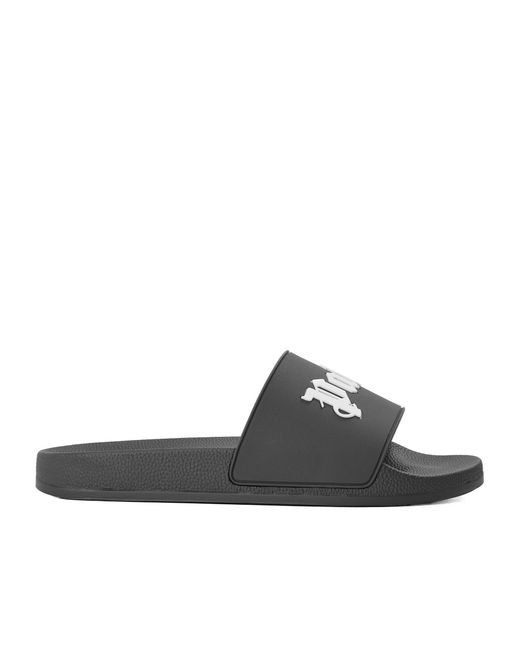 Palm Angels Black Comfortable Slippers for men