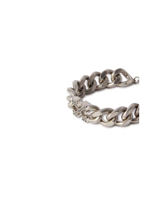 Off-White c/o Virgil Abloh White Arrows Crystal-Embellished Chain Bracelet for men