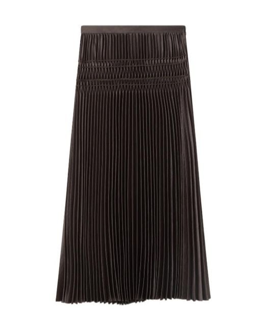 Joseph Black Pleated Maxi Skirt