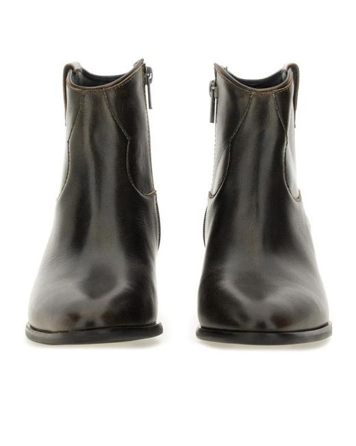 Ash Black Texan Ankle Boots