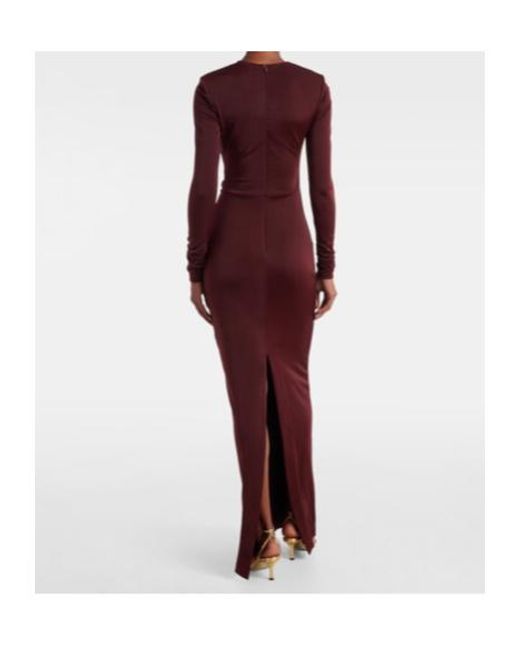 Rebecca Vallance Mischa Embellished Gathered Jersey Gown