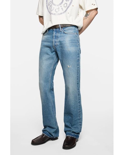 Acne Blue Jeans With Belt Loops for men