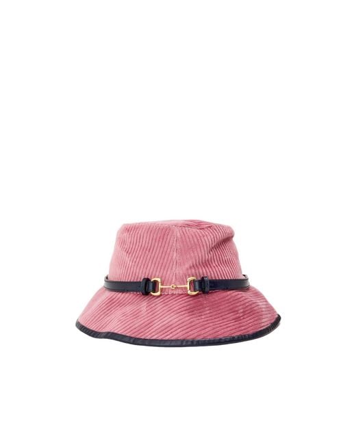 Gucci Pink Corduroy Bucket Hat