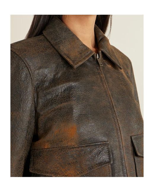 Jonathan Simkhai Green Textured-Leather Jacket