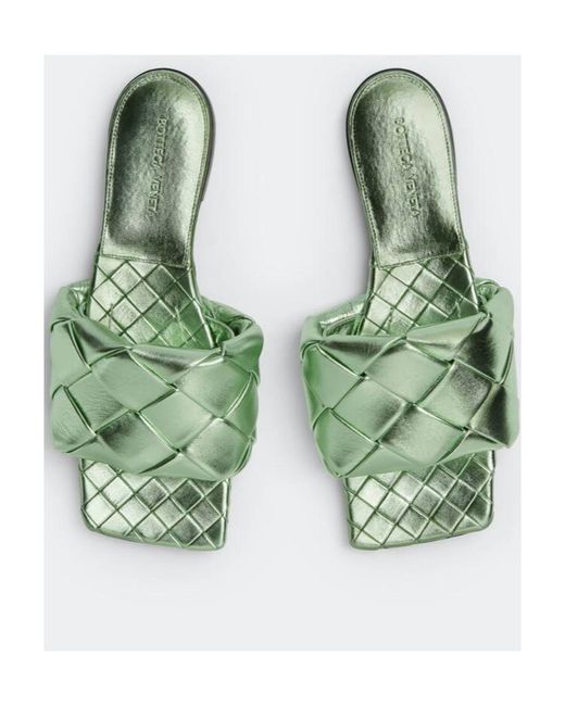 Bottega Veneta Green Padded Lido Sandals