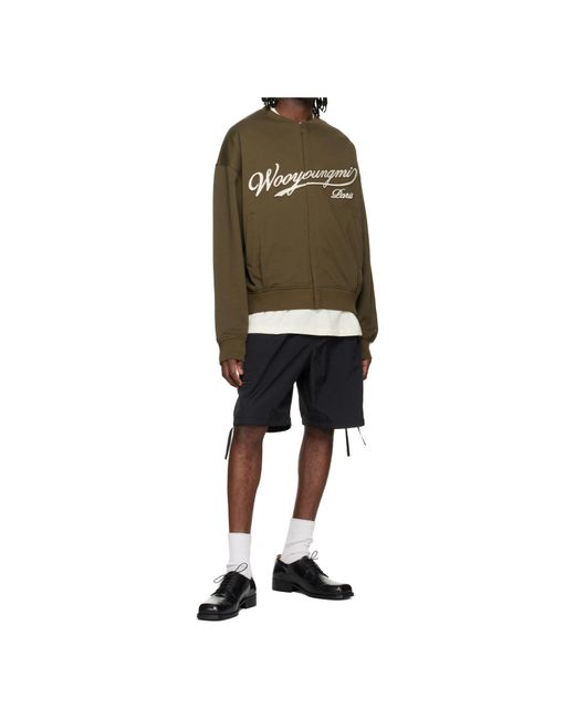 Wooyoungmi Green French Terry Cloth Sweatshirt for men