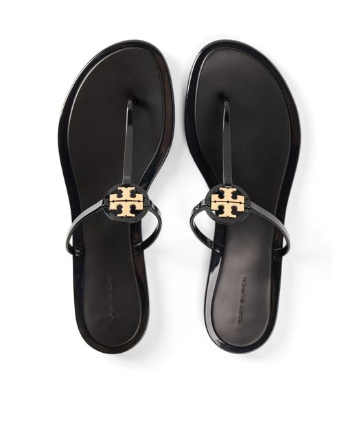 Tory Burch Brown Logo Flip-Flops
