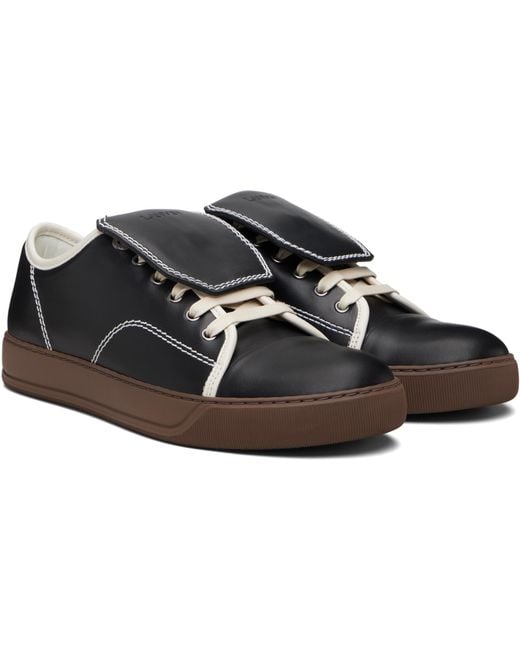 Lanvin Black Dbb1 Leather Tongue Sneakers for men