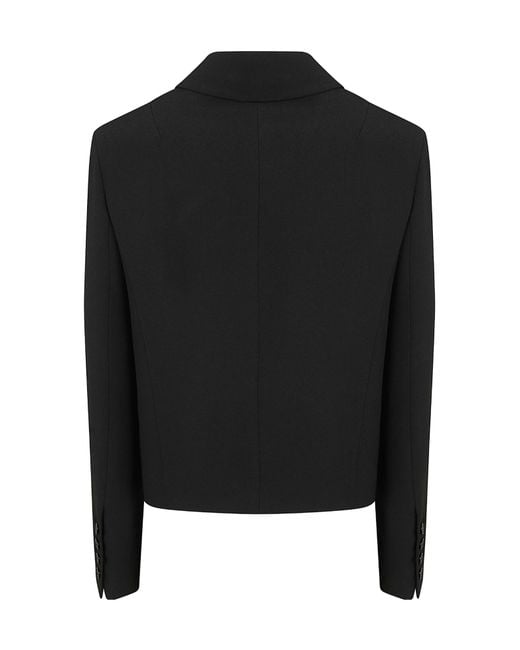 Ermanno Scervino Black Cropped Single-Breasted Jacket