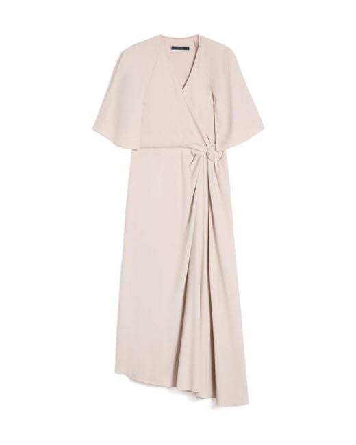 Max Mara Pink Viscose Envers Satin Dress