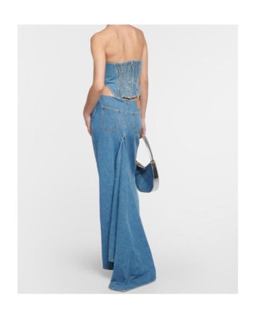 Magda Butrym Blue Denim Bustier