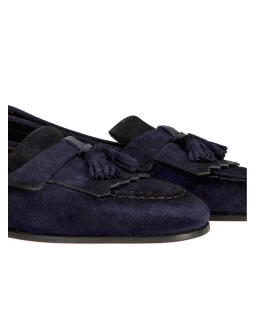 Santoni Blue Andrea Penny Loafers for men