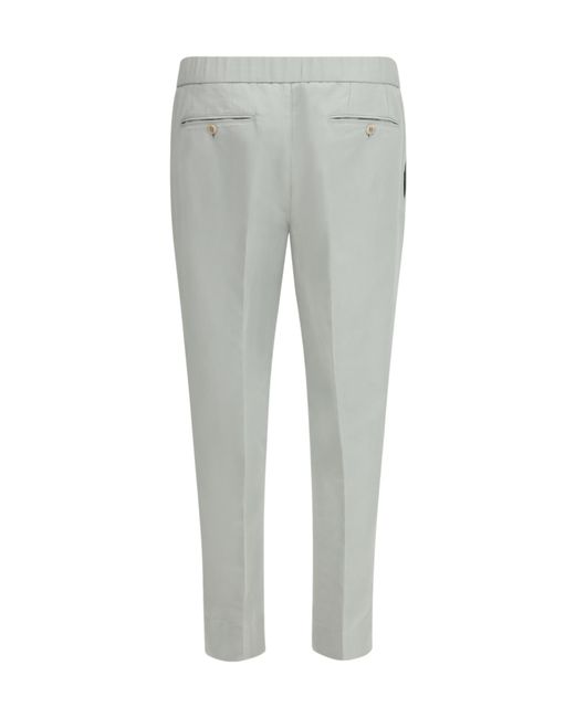 Brioni Gray Tailored Pleat Front Pants for men